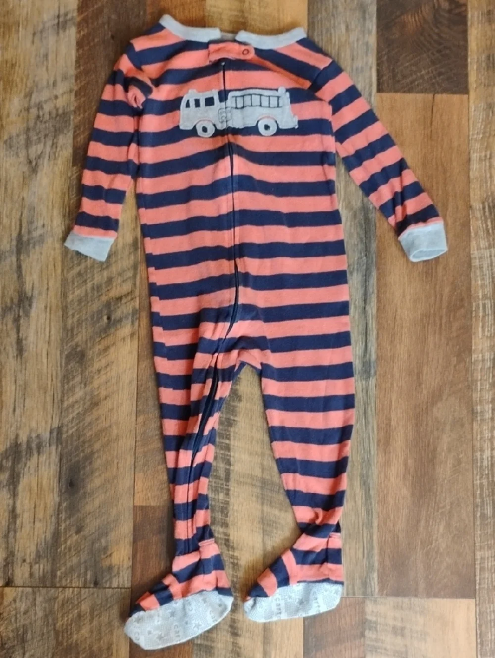 Carter's Mixed-Pattern Kids Footie Pajama Set - Navy, Blue, Green, Coral